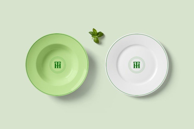 Maquetes de pratos de restaurante