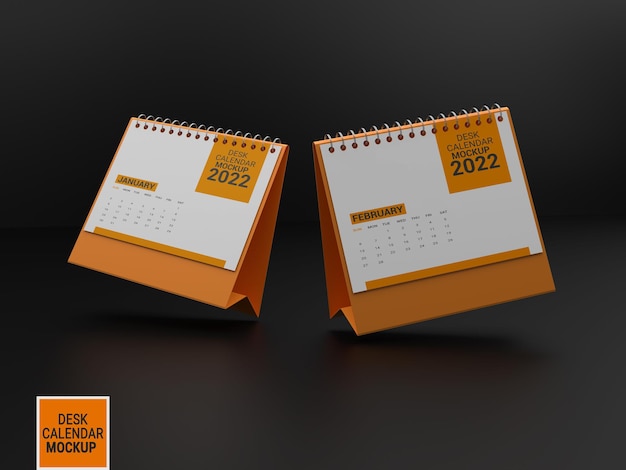 Maquette 3d Créative Du Calendrier De Bureau 2022