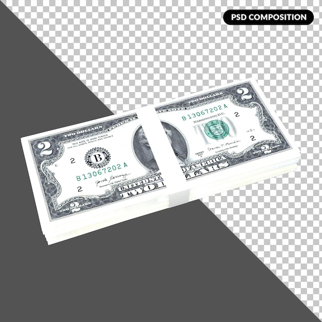 PSD maquette 3d dollar rendu psd premium