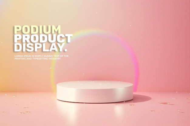 maquette d'affichage de scène de podium futuriste présentation de produit scène de lumière au néon pour l'affichage de produit