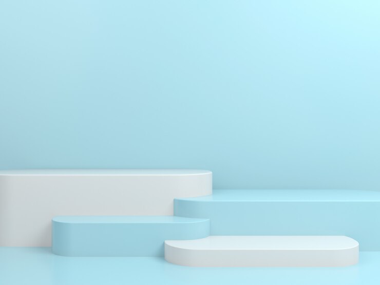 Maquette d'affichage de scène de podium minimal de couleur pastel de forme géométrique abstraite