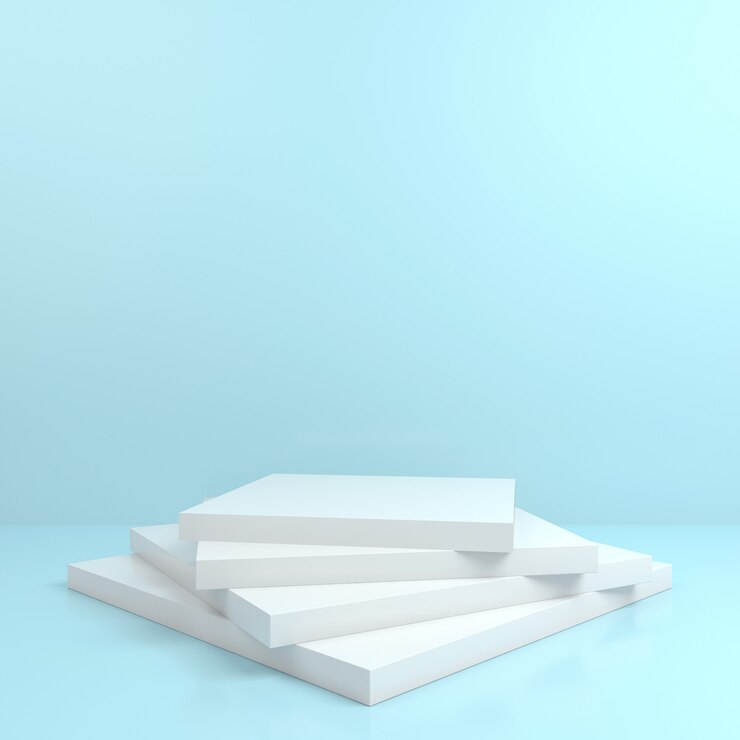 Maquette d'affichage de scène de podium minimal de couleur pastel de forme géométrique abstraite