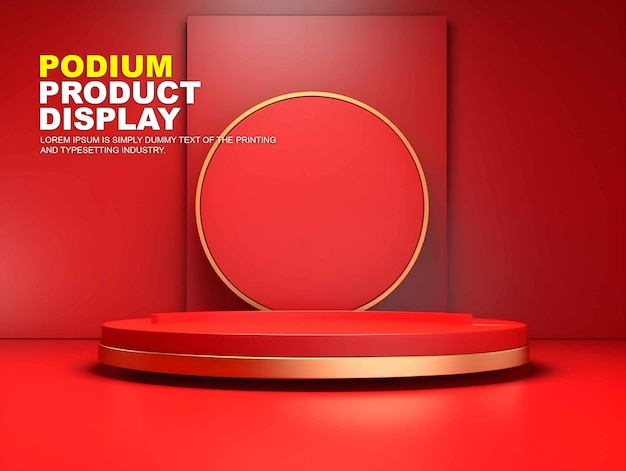 PSD maquette d'affichage de la scène de présentation du produit pour la vitrine d'exposition du produit