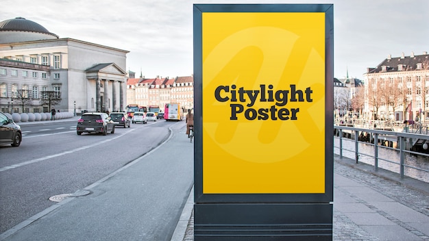 Une maquette d'affiche de Citylight