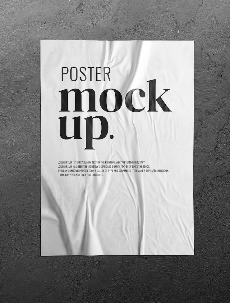 PSD maquette d'affiche verticale maquette réaliste
