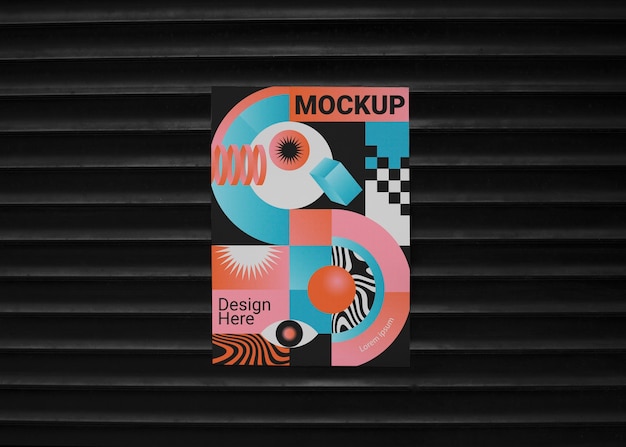 Maquette d'affiche en vitrine
