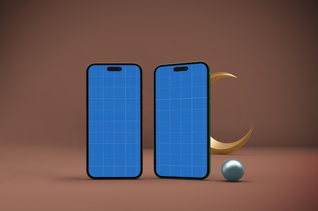 Maquette de l'application Ramadan Phone 14 Pro