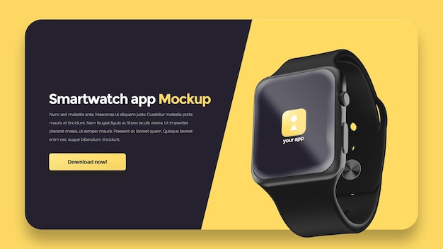 PSD maquette de l'application smartwatch