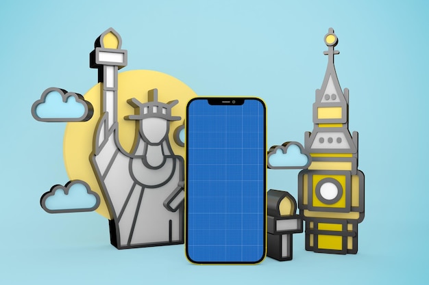 Une maquette d'application de voyage