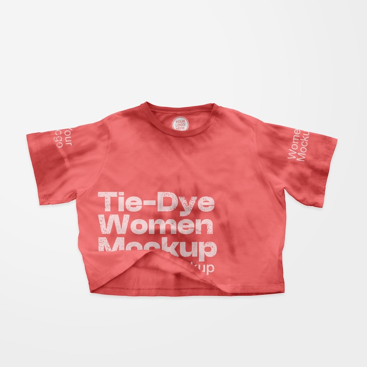 PSD maquette avant pour femmes tiedye