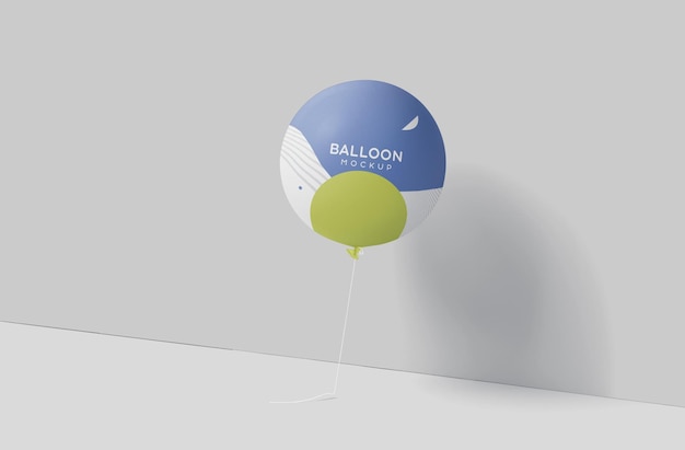 PSD maquette de ballon à angle flottant pour la célébration d'un événement professionnel