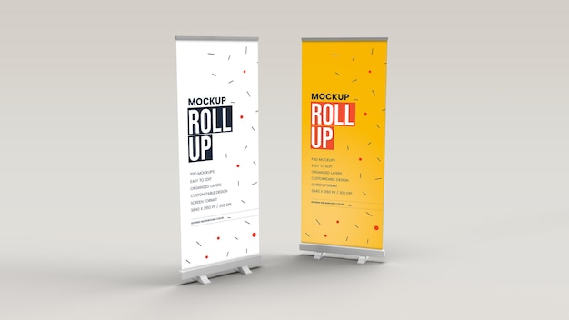 Maquette De Bannière Debout Et Roll Up Banner