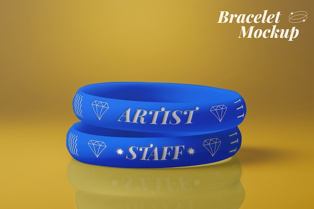 PSD une maquette de billet de bracelet du festival