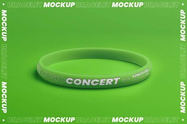 PSD une maquette de billet de bracelet du festival