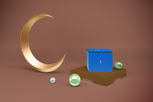 Maquette de boîte-cadeau du Ramadan