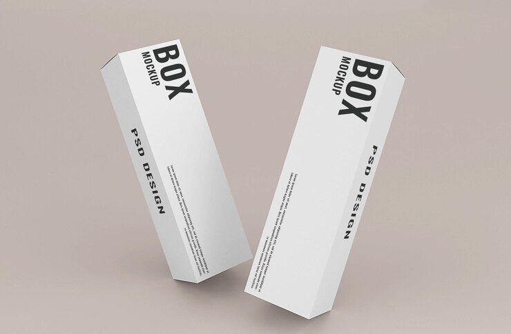 Maquette de boîte en carton réaliste pour l'emballage
