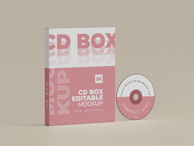 PSD maquette de boîte de cd