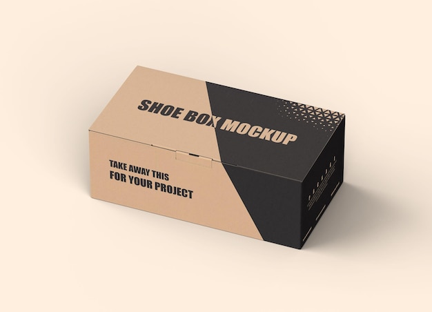 Maquette de boîte à chaussures en carton