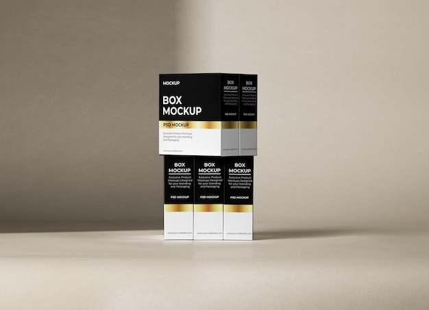 Une maquette de boîte noire premium