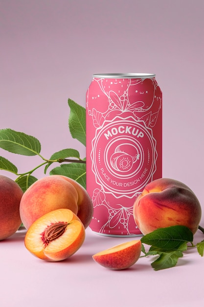 Une maquette d'une boîte à soda au citron