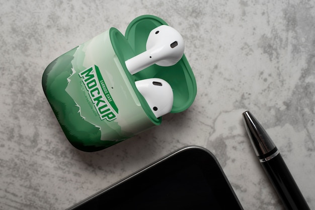 Maquette De Boîtier De Couverture Airpods