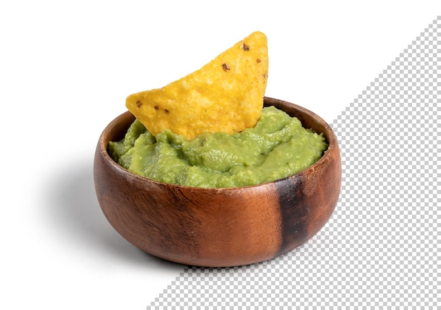 Maquette d'un bol avec guacamole et nachos