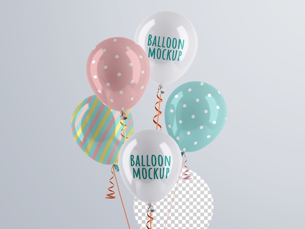 Maquette de bouquet de ballons d'hélium