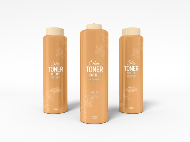 Maquette De Bouteille Cosmétique De Toner Pour La Peau