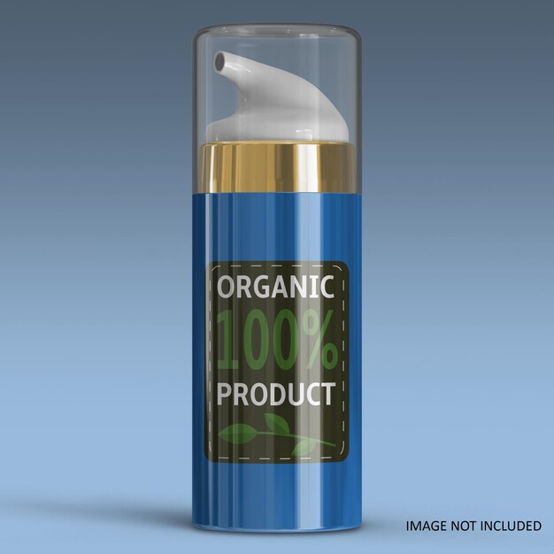 PSD maquette de bouteille de cosmétiques sans air pour la conception de votre produit