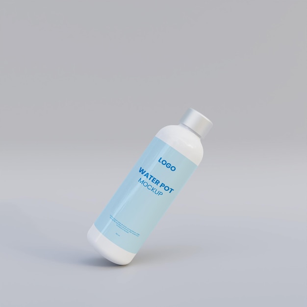 PSD maquette de bouteille d'eau réaliste 3d