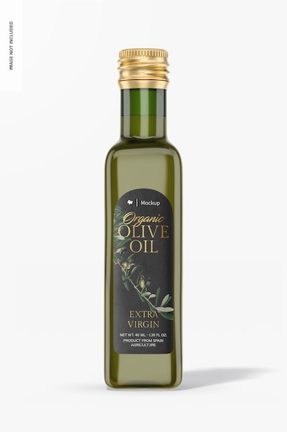 PSD maquette de bouteille d'huile d'olive de 40 ml, vue de face