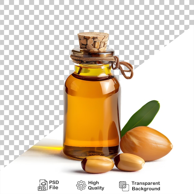 PSD maquette de bouteille d'huile qui est sur un fond transparent avec un fichier png