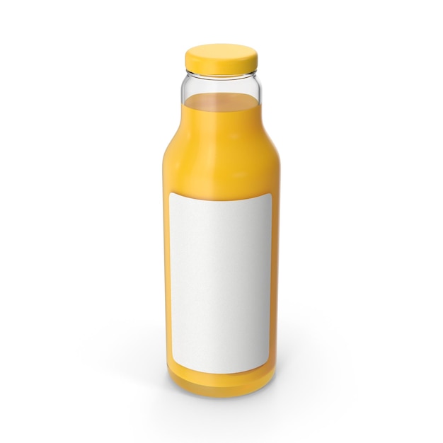 Maquette de bouteille de jus d'orange