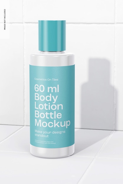 Maquette de bouteille de lotion pour le corps de 60 ml, vue de face