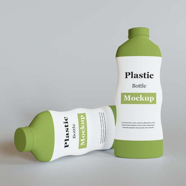 Maquette de bouteille en plastique