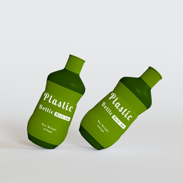 Maquette de bouteille en plastique