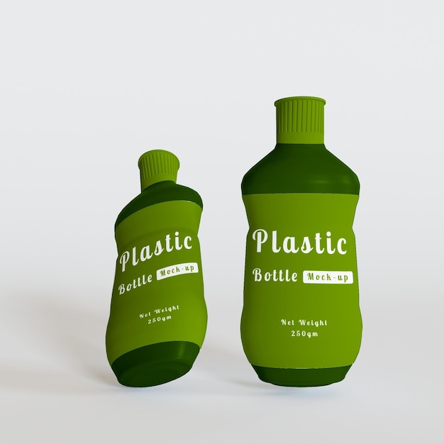 Maquette de bouteille en plastique