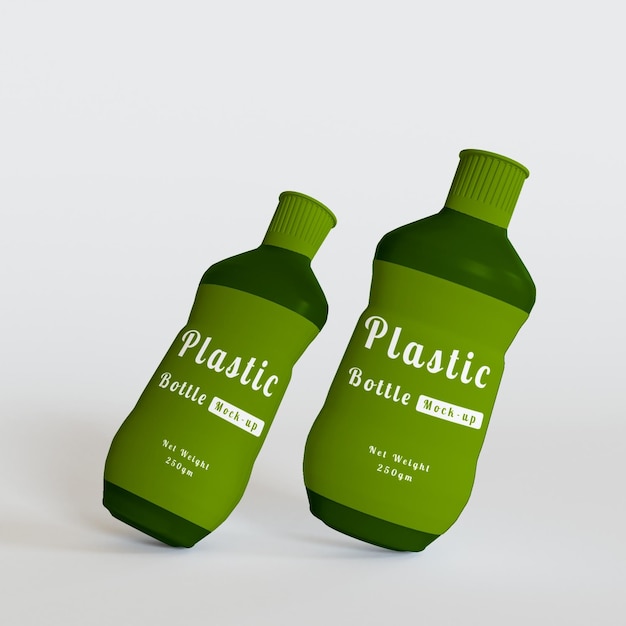 Maquette de bouteille en plastique