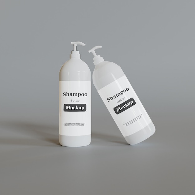 Maquette de bouteille de shampoing