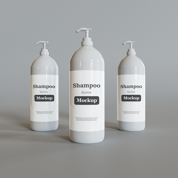 Maquette de bouteille de shampoing