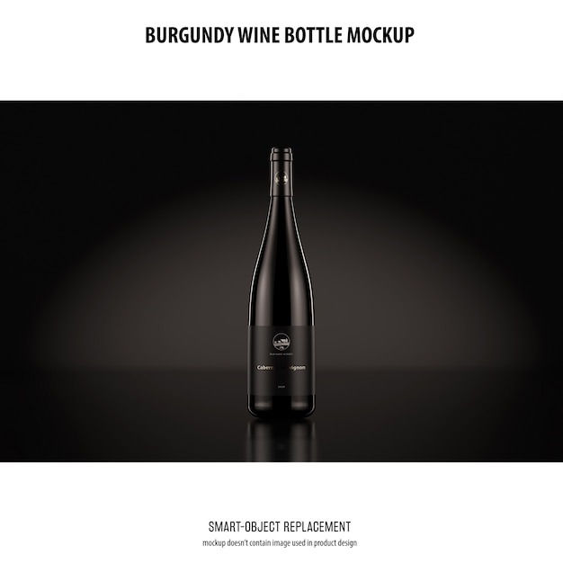 Maquette de bouteille de vin de Bourgogne