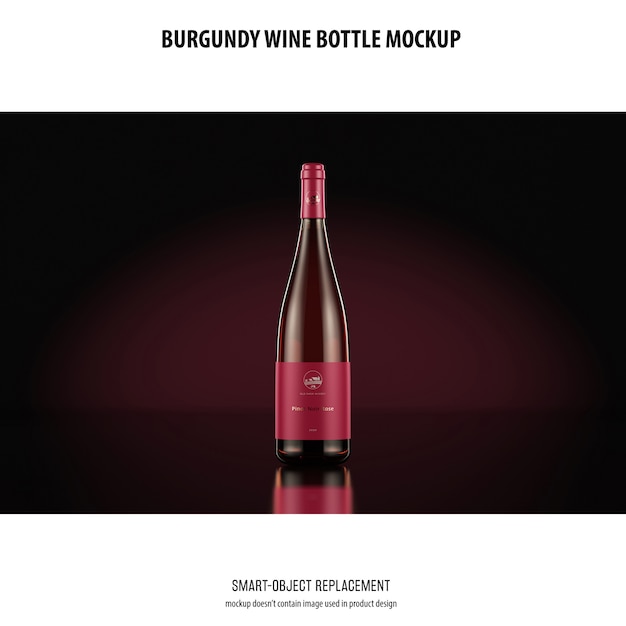 Maquette de bouteille de vin de Bourgogne