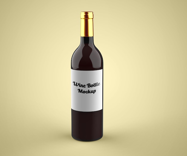 Maquette de bouteille de vin PSD gratuite