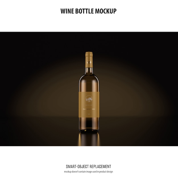 Maquette de bouteille de vin
