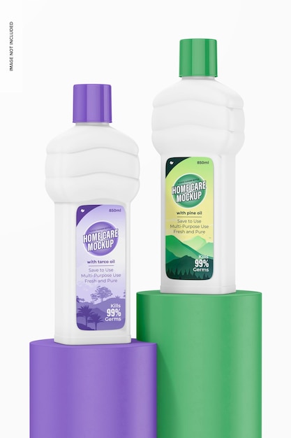 Maquette De Bouteilles De Nettoyant En Plastique De 850 Ml