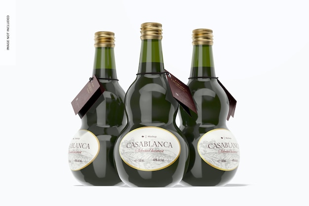 Maquette De Bouteilles De Vin De 750 Ml