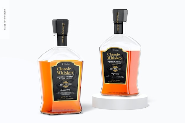 Maquette de bouteilles de whisky