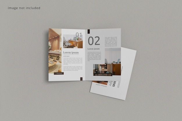 Maquette de brochure A4 pliante