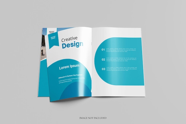 PSD maquette de brochure a4 pliante