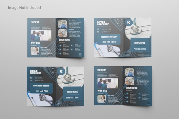 PSD maquette de brochure bifold